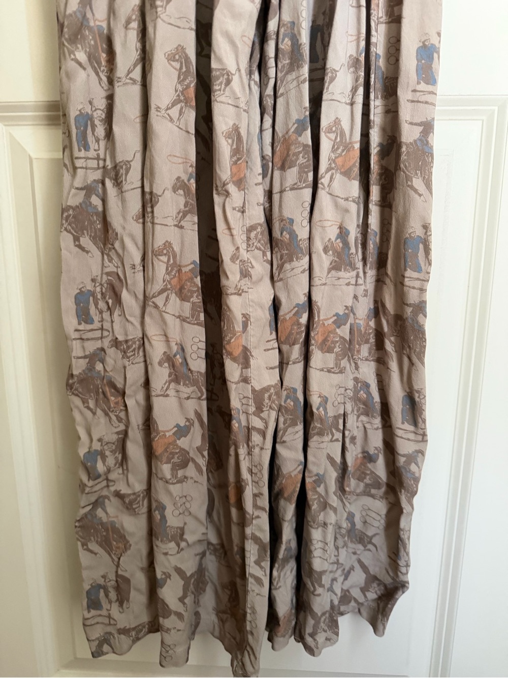 Rayón romper the trailride print jumpsuit M western rodeo country horse cowgirl - Picture 8 of 13
